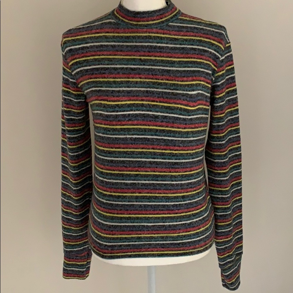 Tight Fitted Striped Long Sleeve Tee